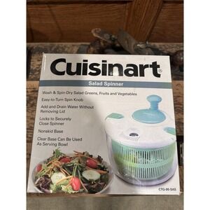 CUISINART Salad Spinner•3 qt•Wash and Spin Dry•Salad Greens‎ and More•NEW in Box